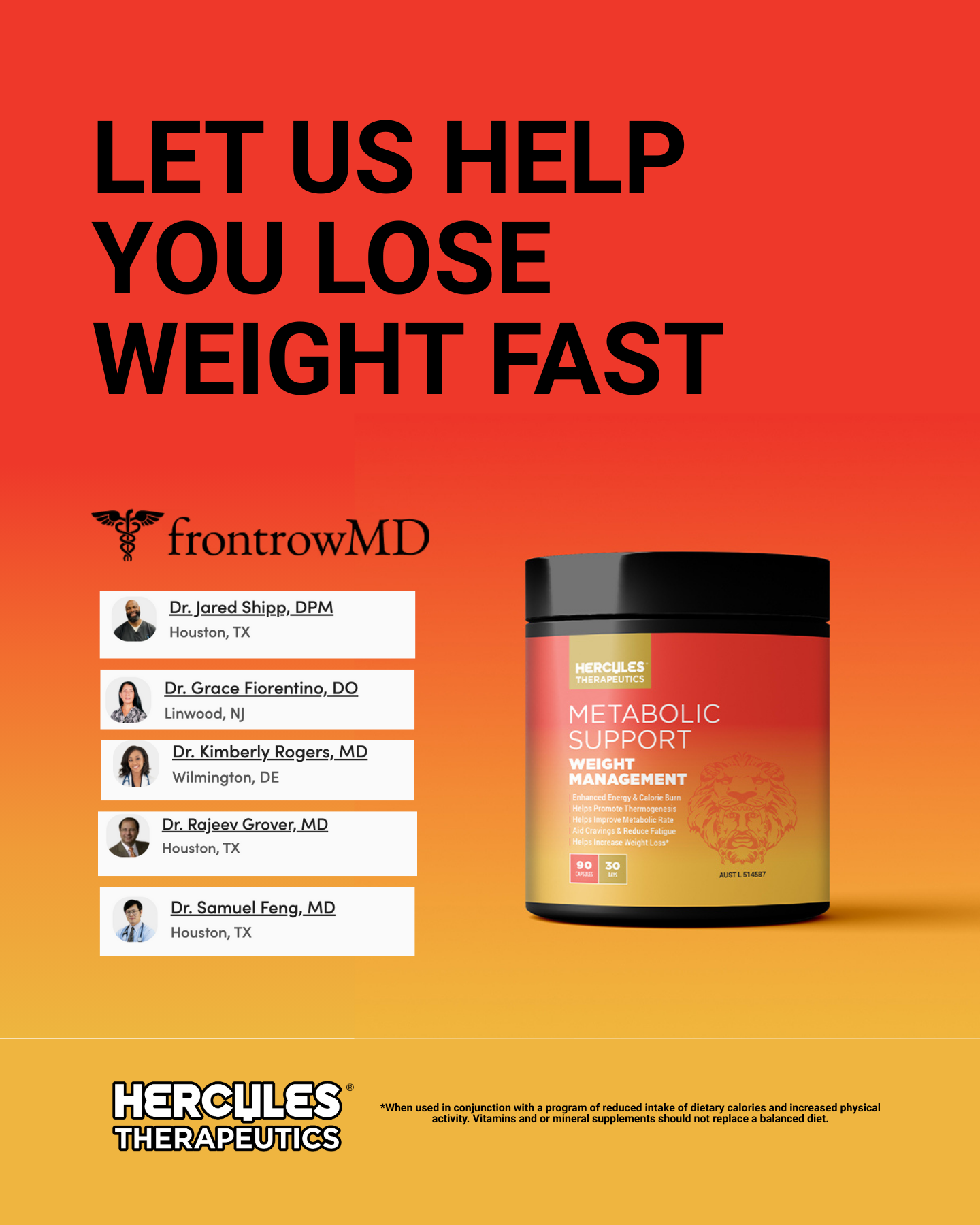 Hercules Supplements Aust Facebook ad