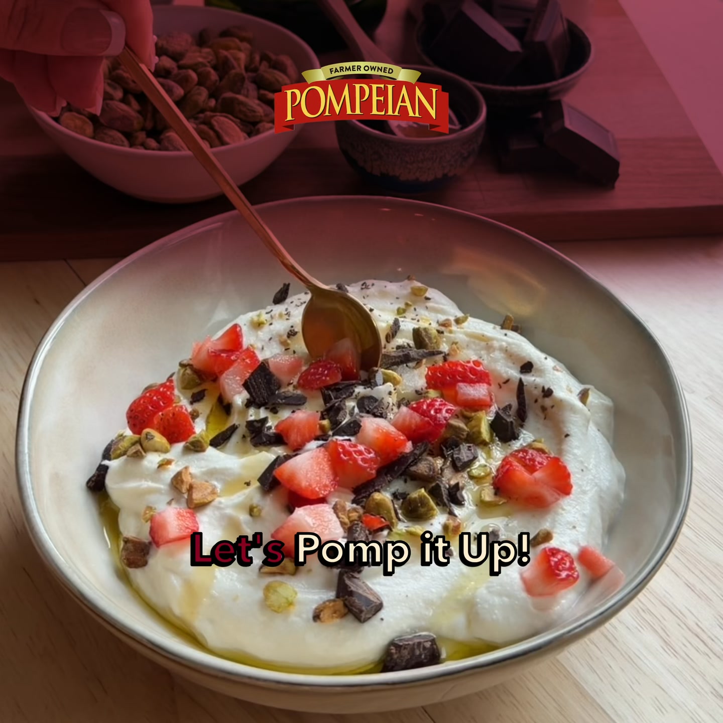 Pompeian Facebook ad: Pomp It Up with Pompeian Olive Oil