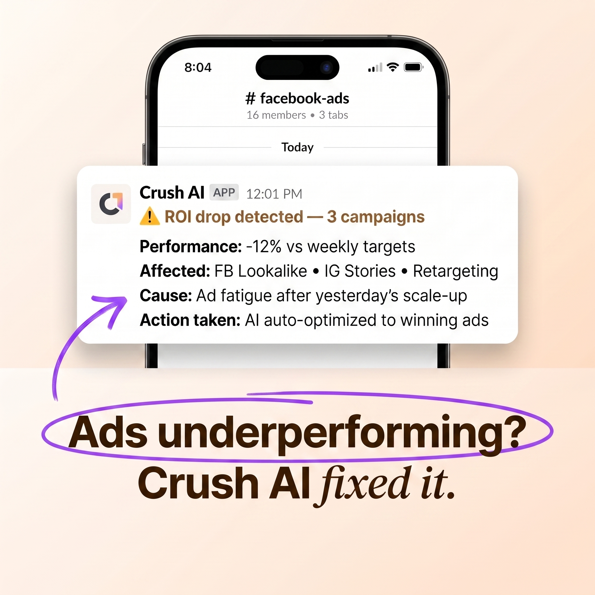trycrush.ai Facebook ad