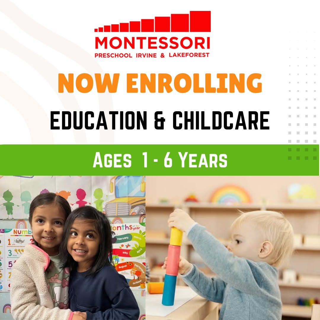 Montessori Preschool Irvine & Lake Forest Facebook ad: * Nurturing preschool where your child can grow…