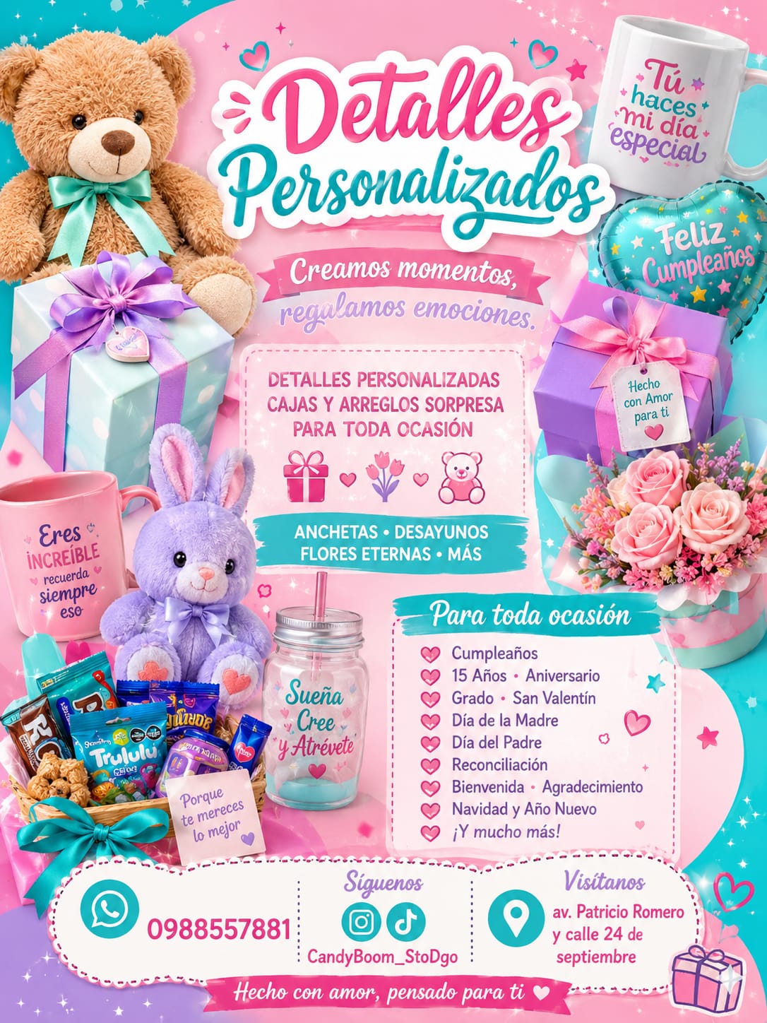 Candy Boom Detalles Personalizados Facebook ad: Personaliza Ya