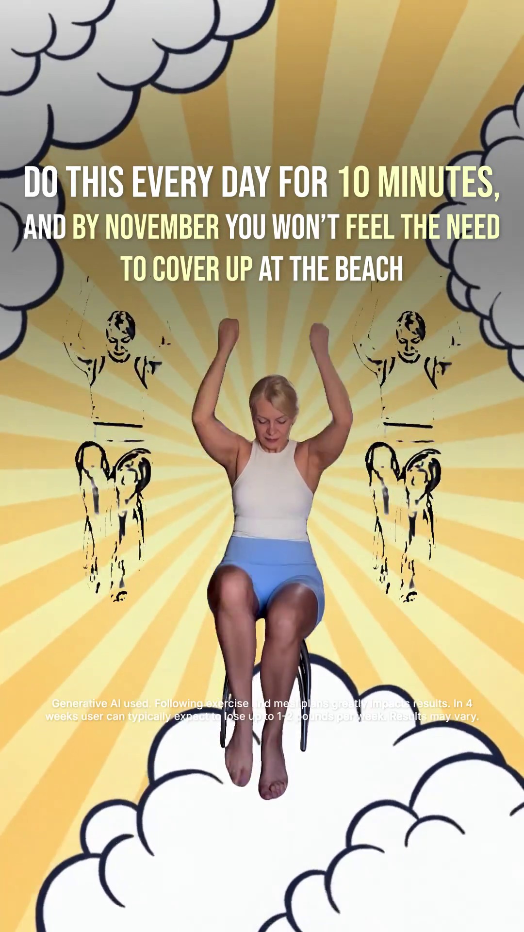 Tori Repa Facebook ad: Start Chair Yoga routine