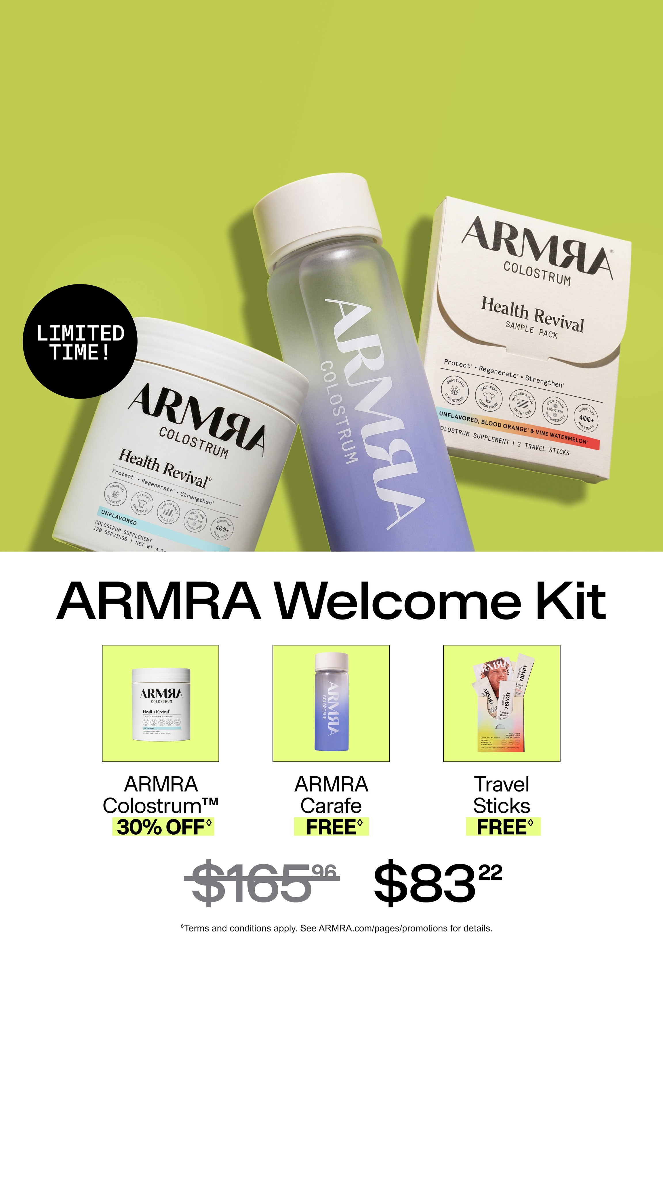 ARMRA Facebook ad