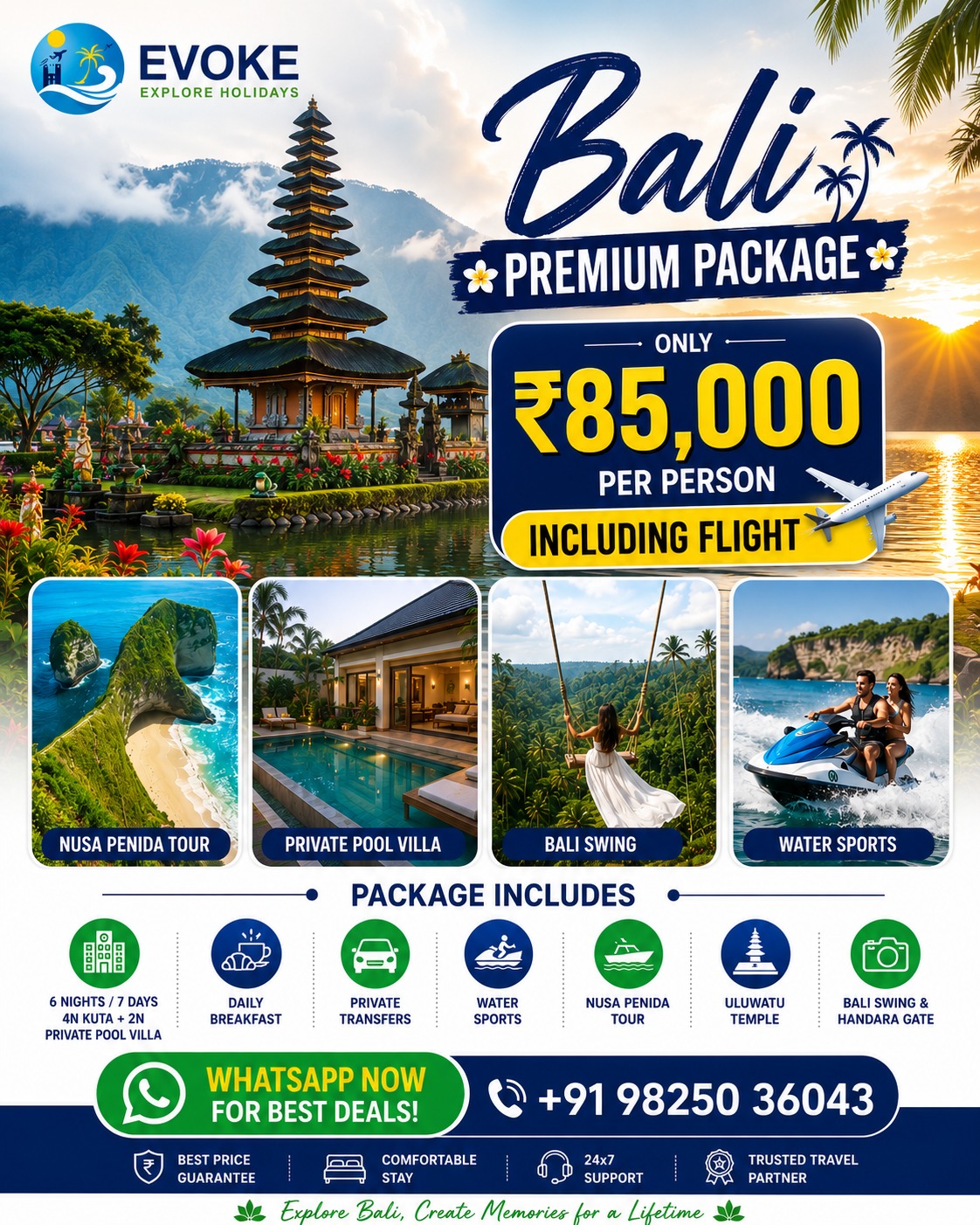 Evoke Explore Facebook ad: Bali Private Pool Villa Package