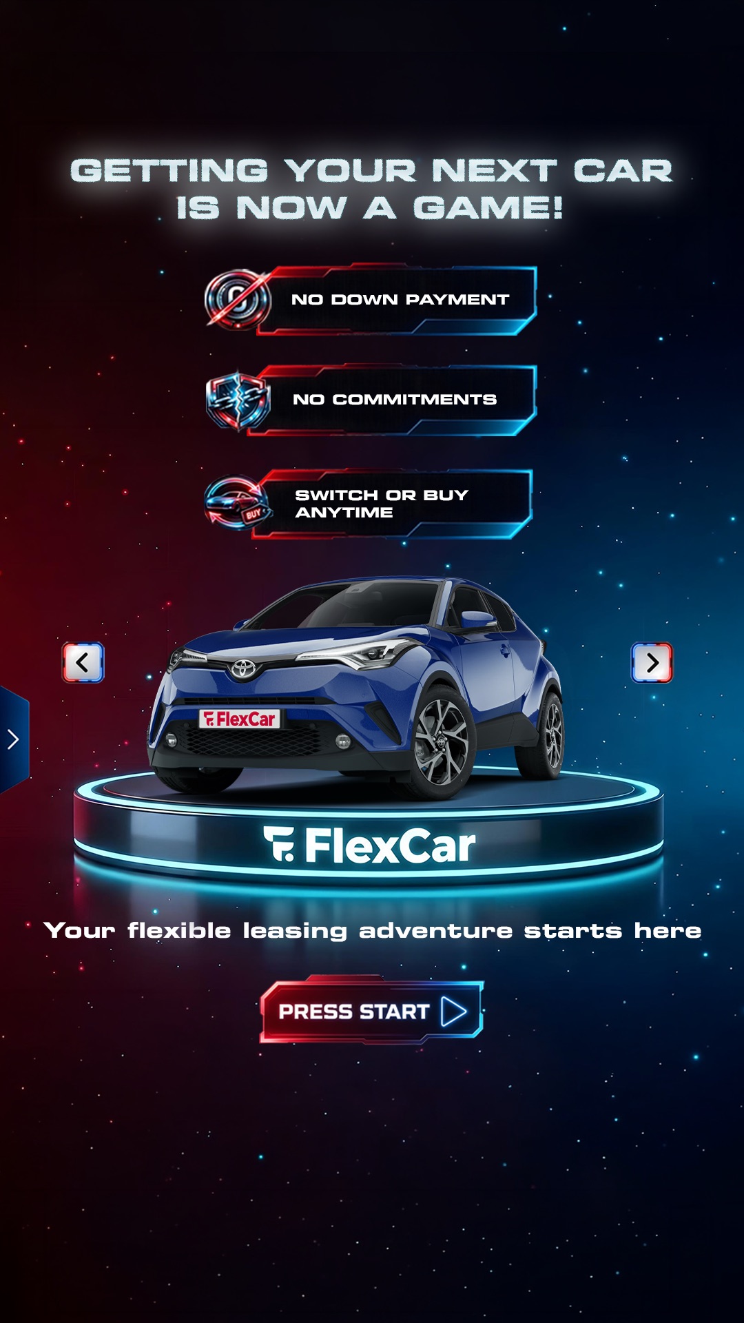 FlexCar Cyprus Facebook ad from Jul 6, 2026