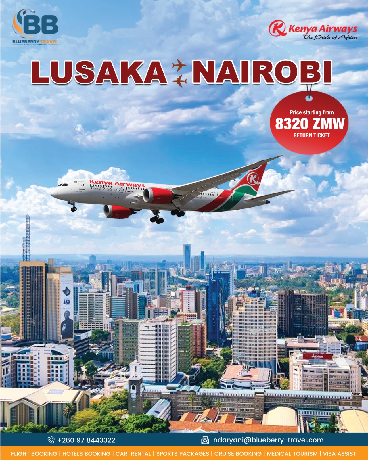 Blueberry Travel Zambia Facebook ad