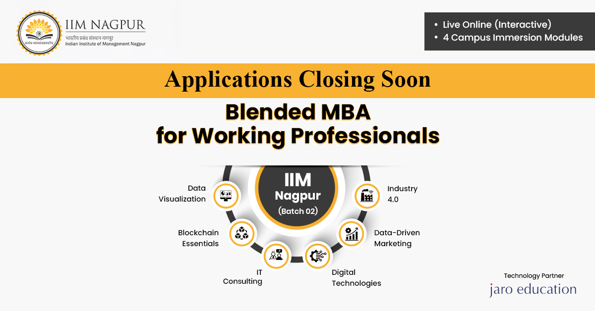 IIM Nagpur - Blended MBA for Working Professionals Facebook ad: Applications Closing Soon | Apply Now