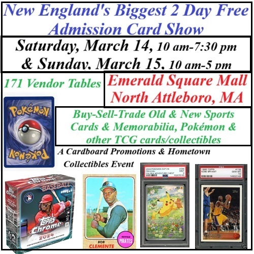 Cardboard Promotions Sports Card Shows & Autograph Signings Facebook ad: New Biggest 2 Day Free Admission Card Show