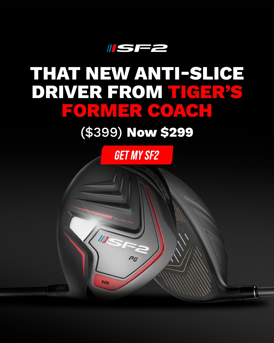 Performance Golf Facebook ad