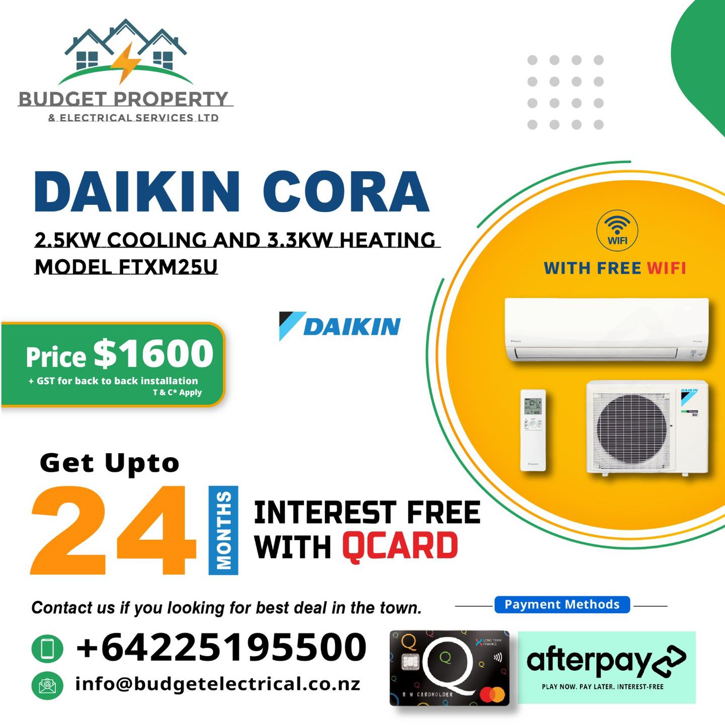 Budget Property & Electrical Services Limited Facebook ad: Take advantage to 24 months interest free on…