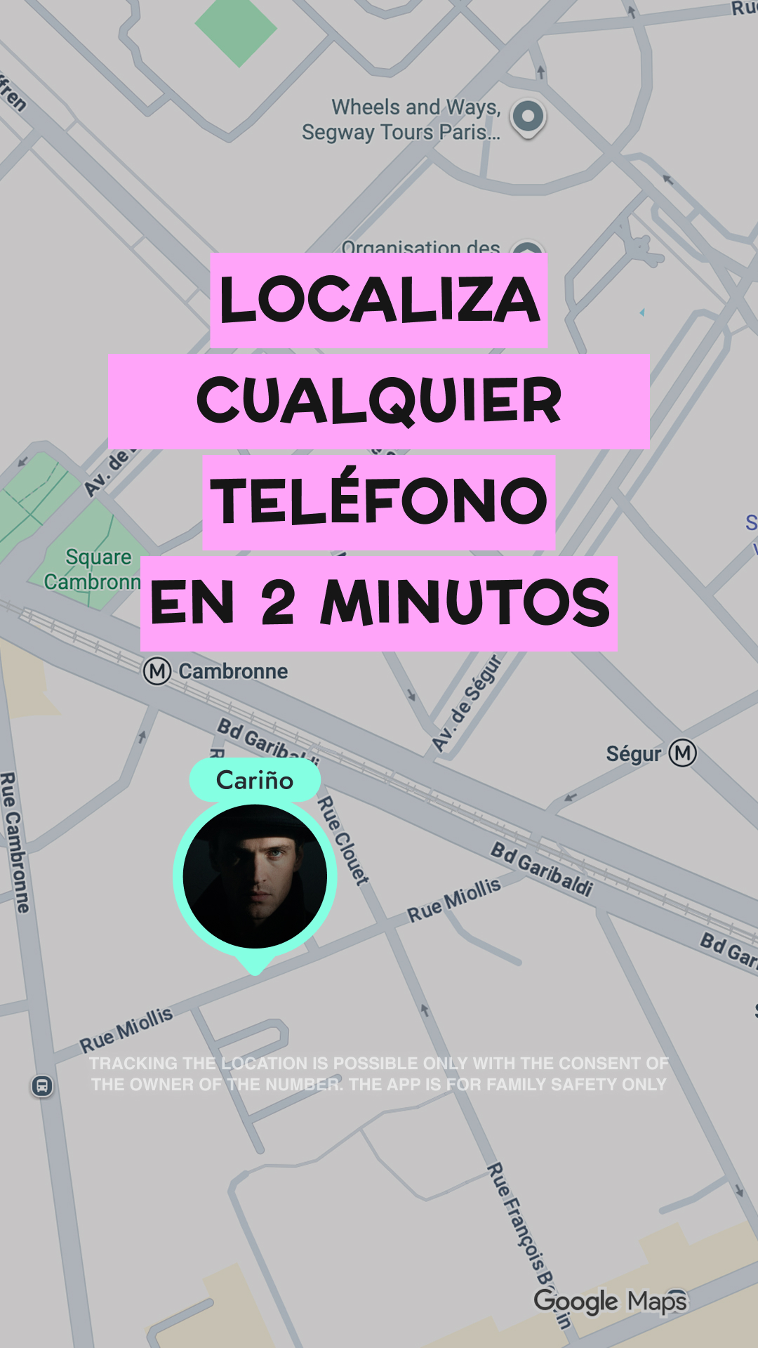 Phone Tracker - Localizador Familiar Facebook ad from Nov 28, 2025