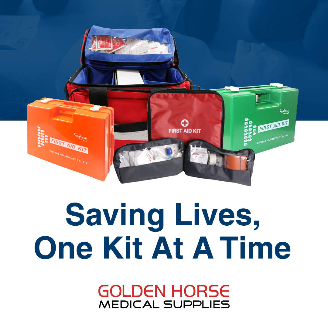 Golden Horse Medical Supplies Facebook ad: Accidents happen. Be ready when they do.