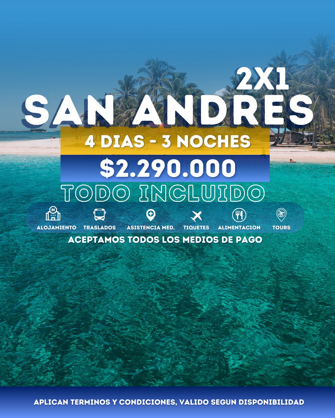 Travel & Business Facebook ad: ¡Viaja acompañado por el precio de uno!