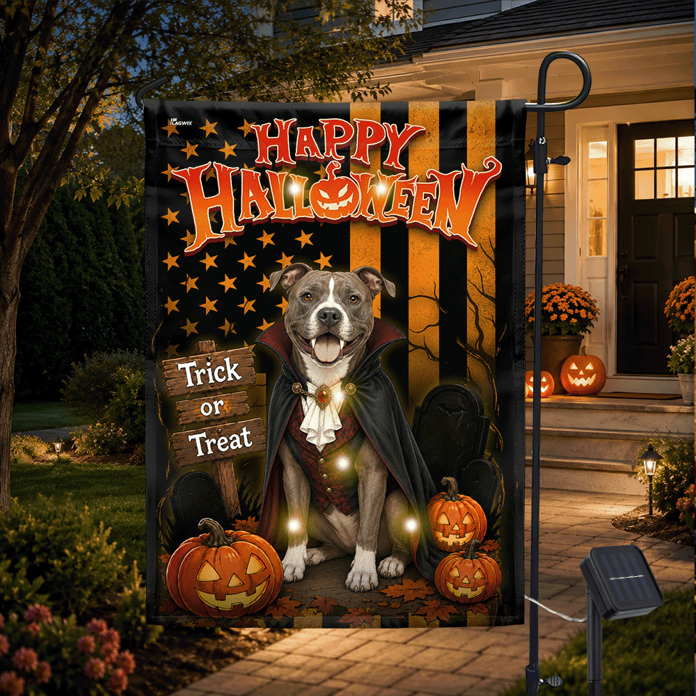 Flagwix.com Facebook ad: Watch Your Halloween Yard Glow