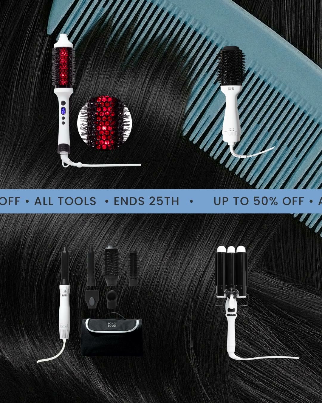 BondiBoost Facebook ad: Up to 50% off