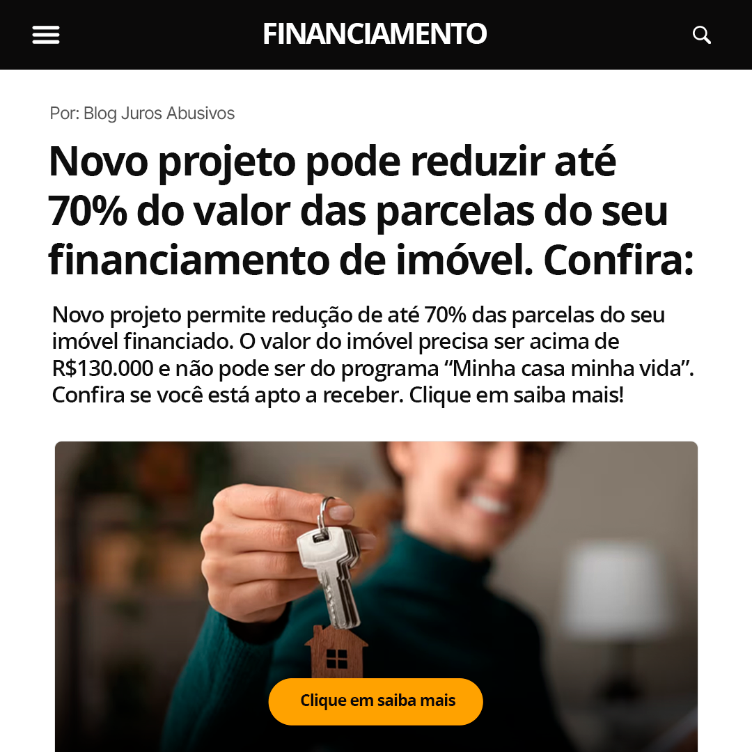 Revisão de Juros - Imóveis Facebook ad: Análise 100% gratuita!