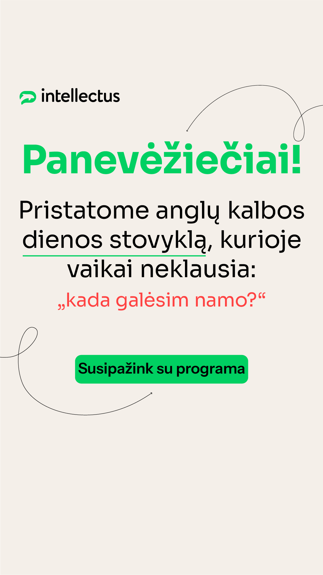 Anglų kalbos mokykla „Intellectus“ Facebook ad