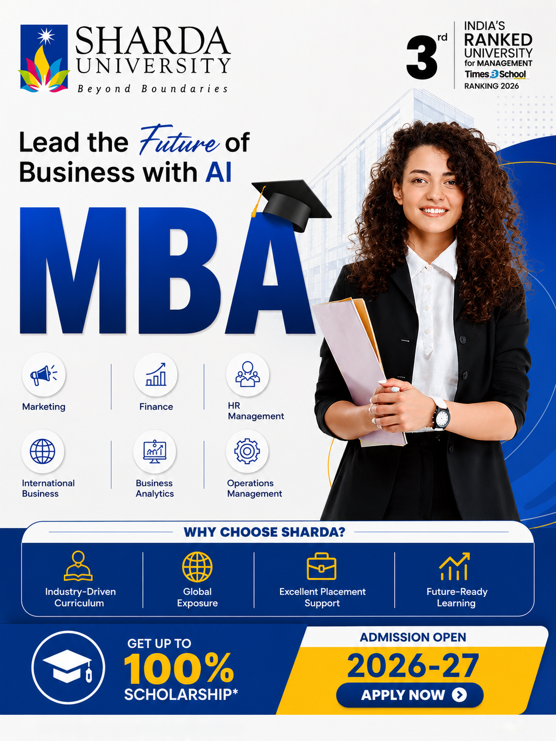 Sharda University Facebook ad