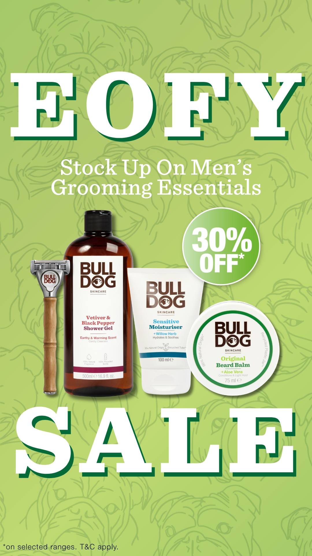 Bulldog Skincare ANZ Facebook ad
