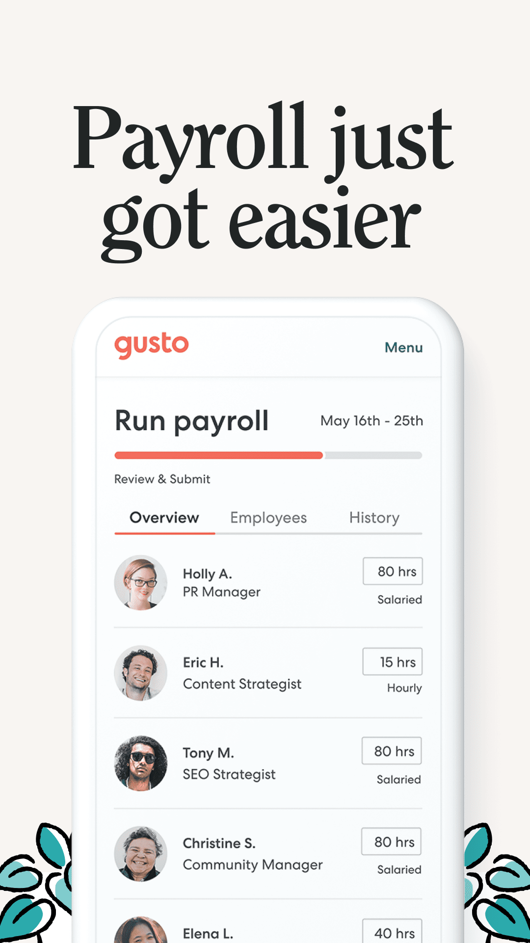 Gusto Facebook ad