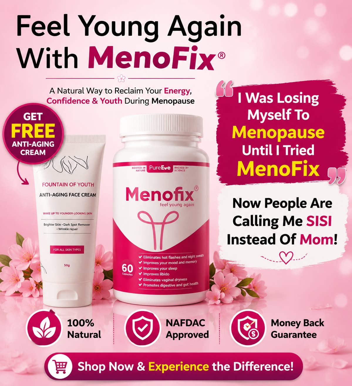 Try Menofix Facebook ad