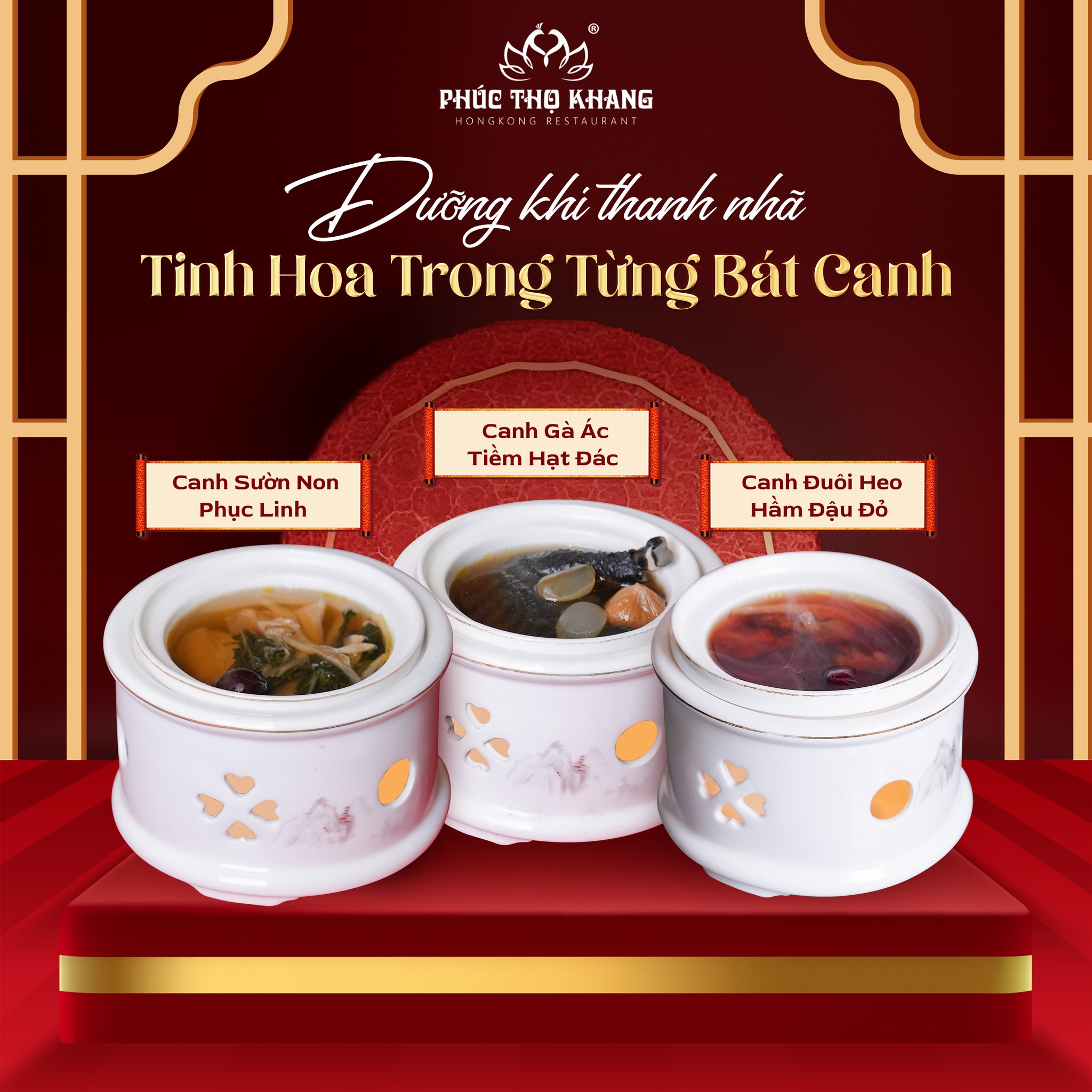 Nhà hàng Phúc Thọ Khang Facebook ad: Dưỡng Khí Thanh Nhã, Tinh Hoa Trong Từng…
