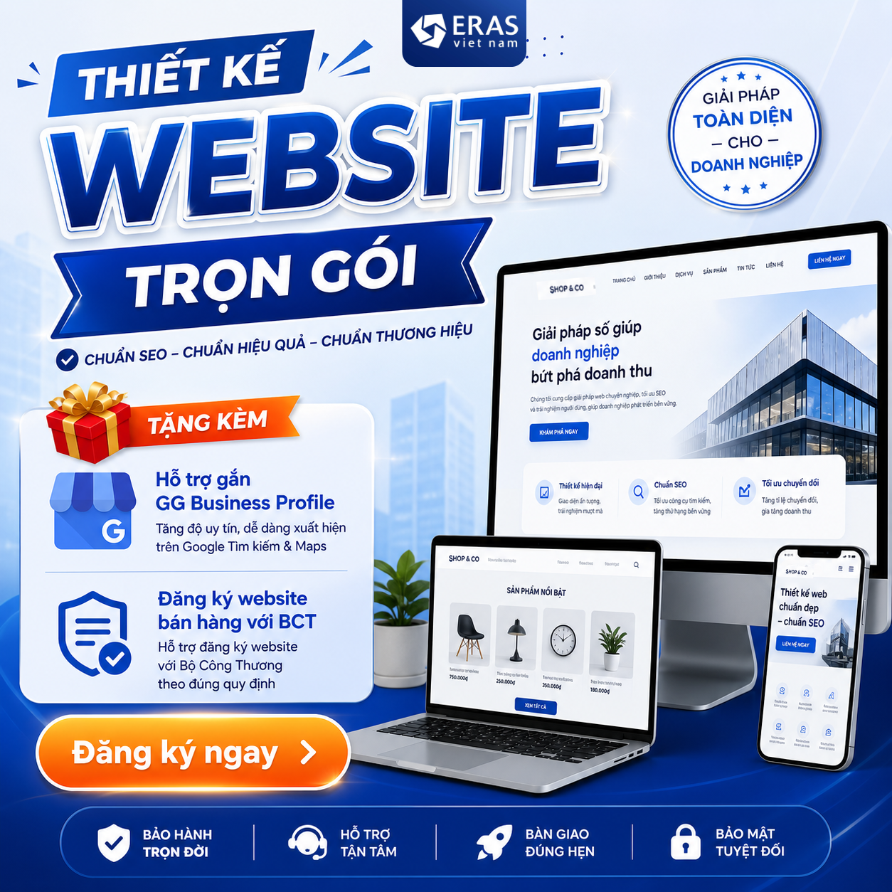 Eras VietNam - Thiết kế website chuyên nghiệp Facebook ad: INBOX NGAY ĐỂ NHẬN TƯ VẤN, X5 DOANH SỐ