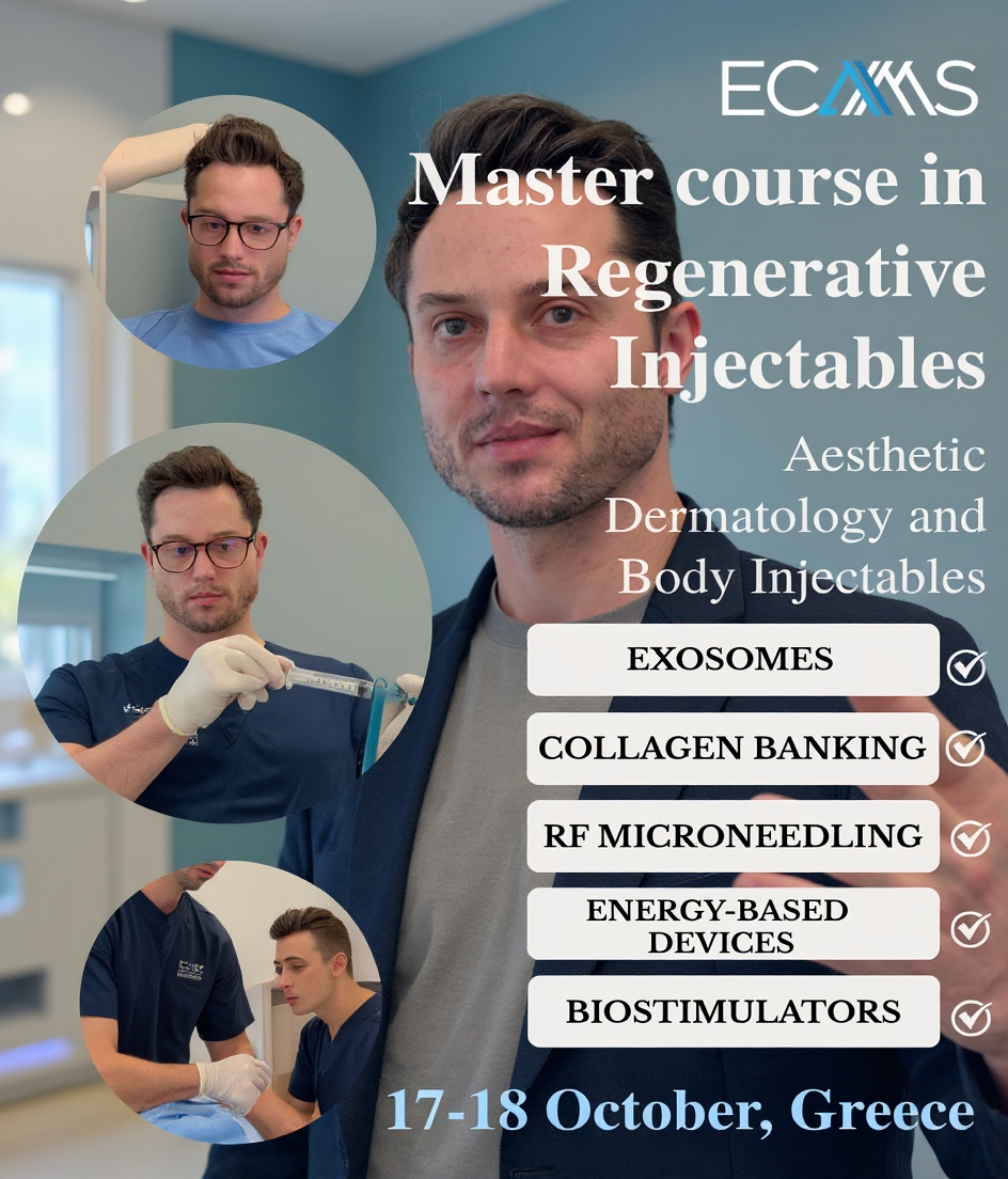 ECAMS Medical School Facebook ad: Master Regenerative Injectables in Greece