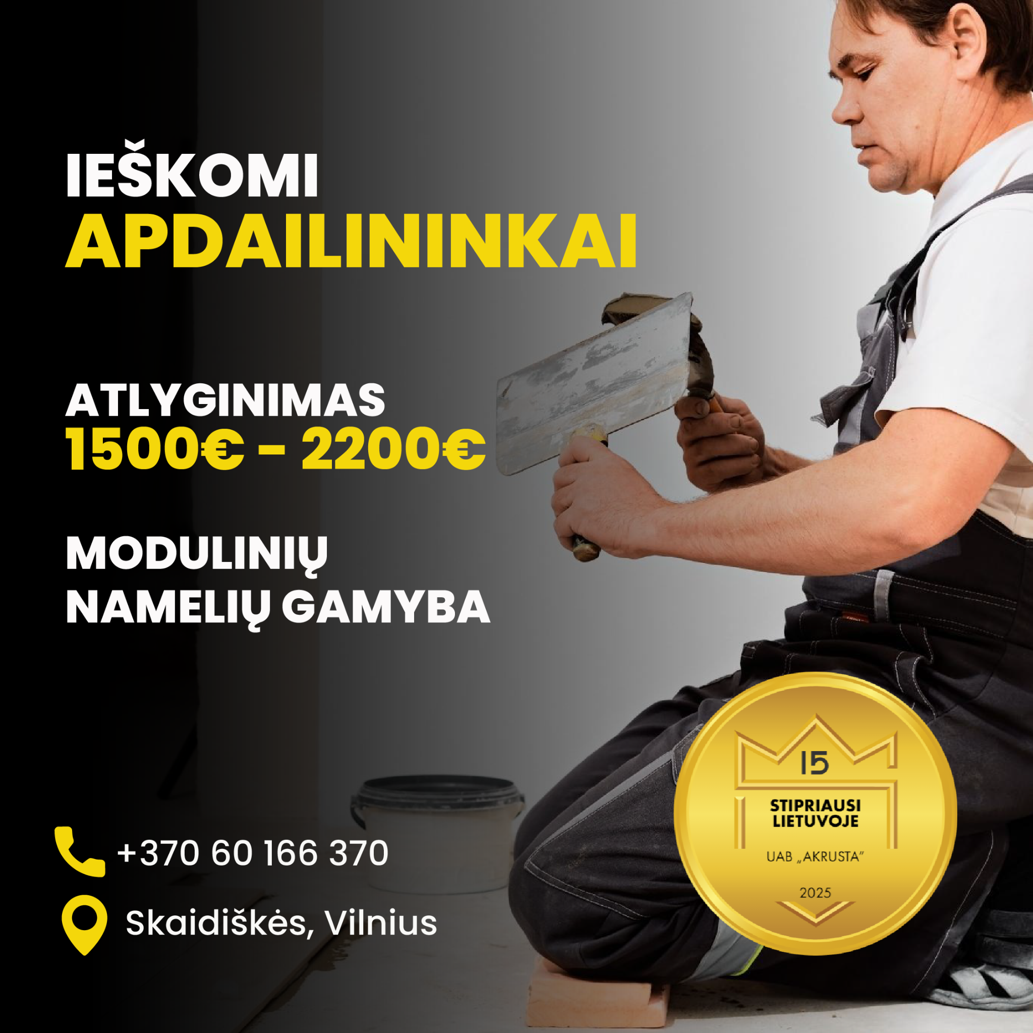 ModuliniaiNameliai Facebook ad: Skambink telefonu: +37060166370