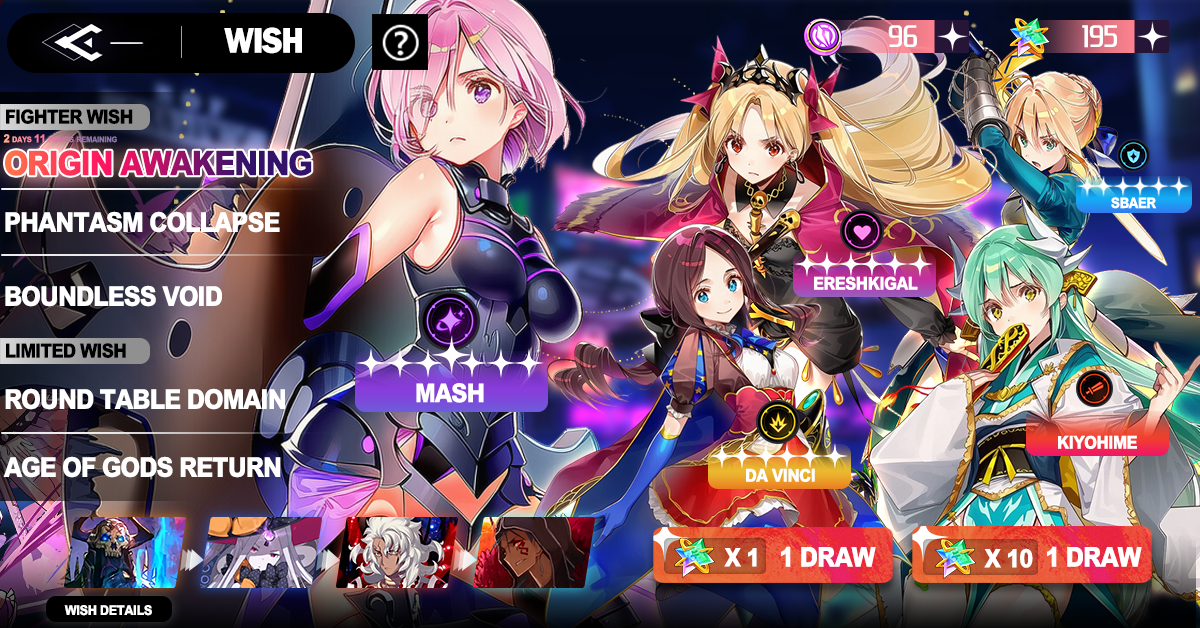 Holy Grail Returns Facebook ad: Artoria, Gilgamesh, Jeanne, Mash