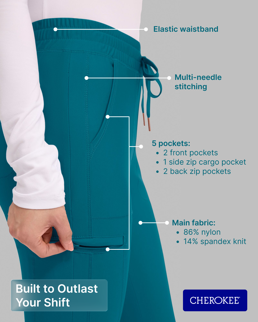 Cherokee Uniforms Facebook ad: Scrubs Built For Every Shift