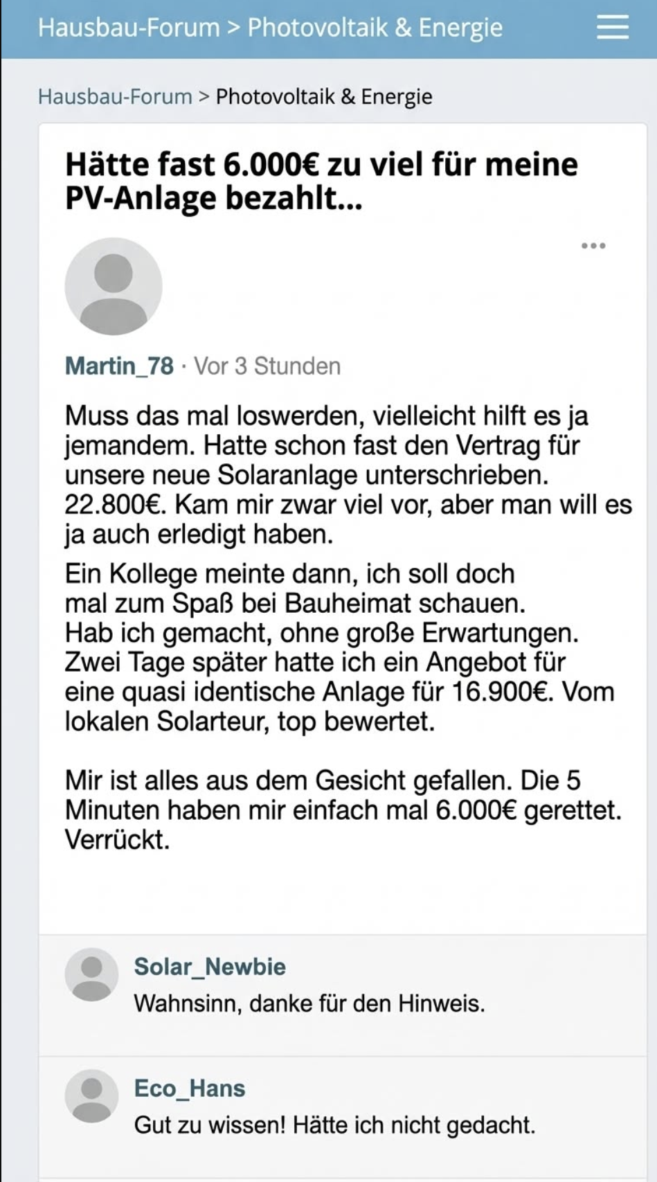 Bauheimat Facebook ad