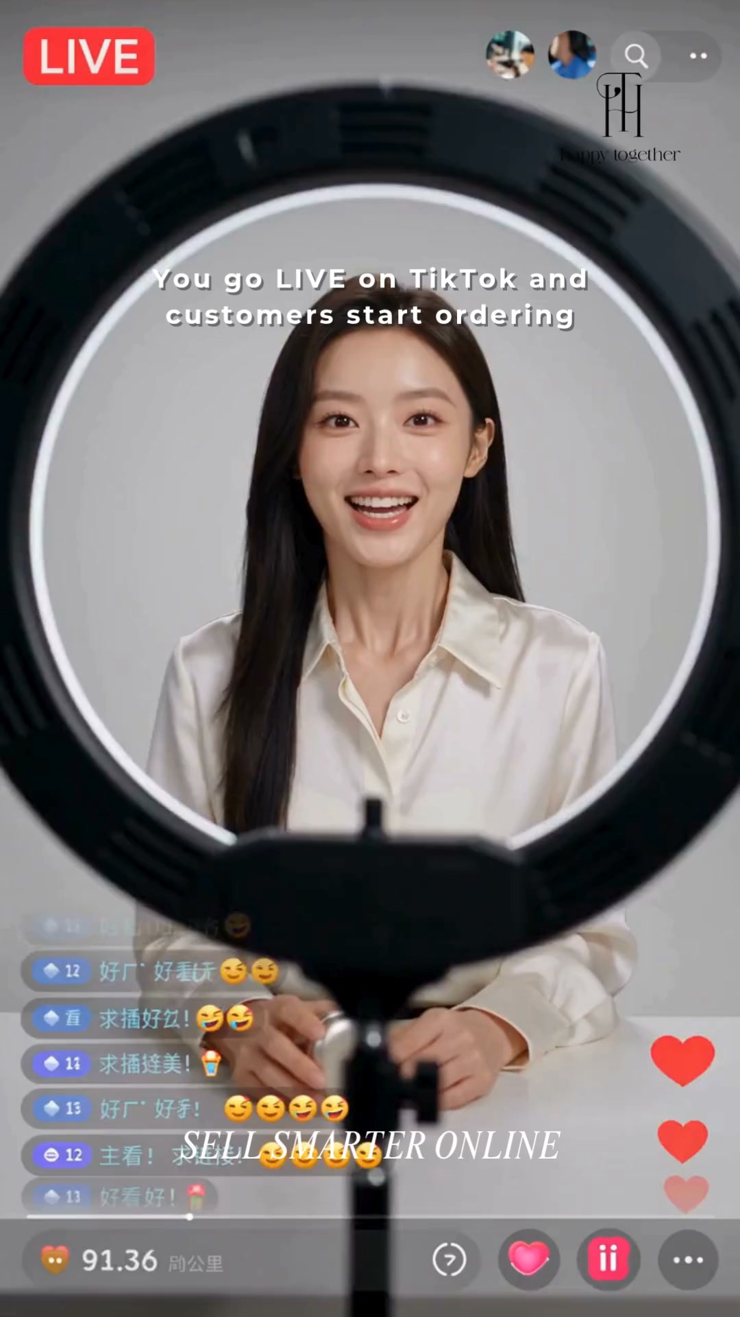 Happy Together Facebook ad: Turn TikTok Views Into Sales