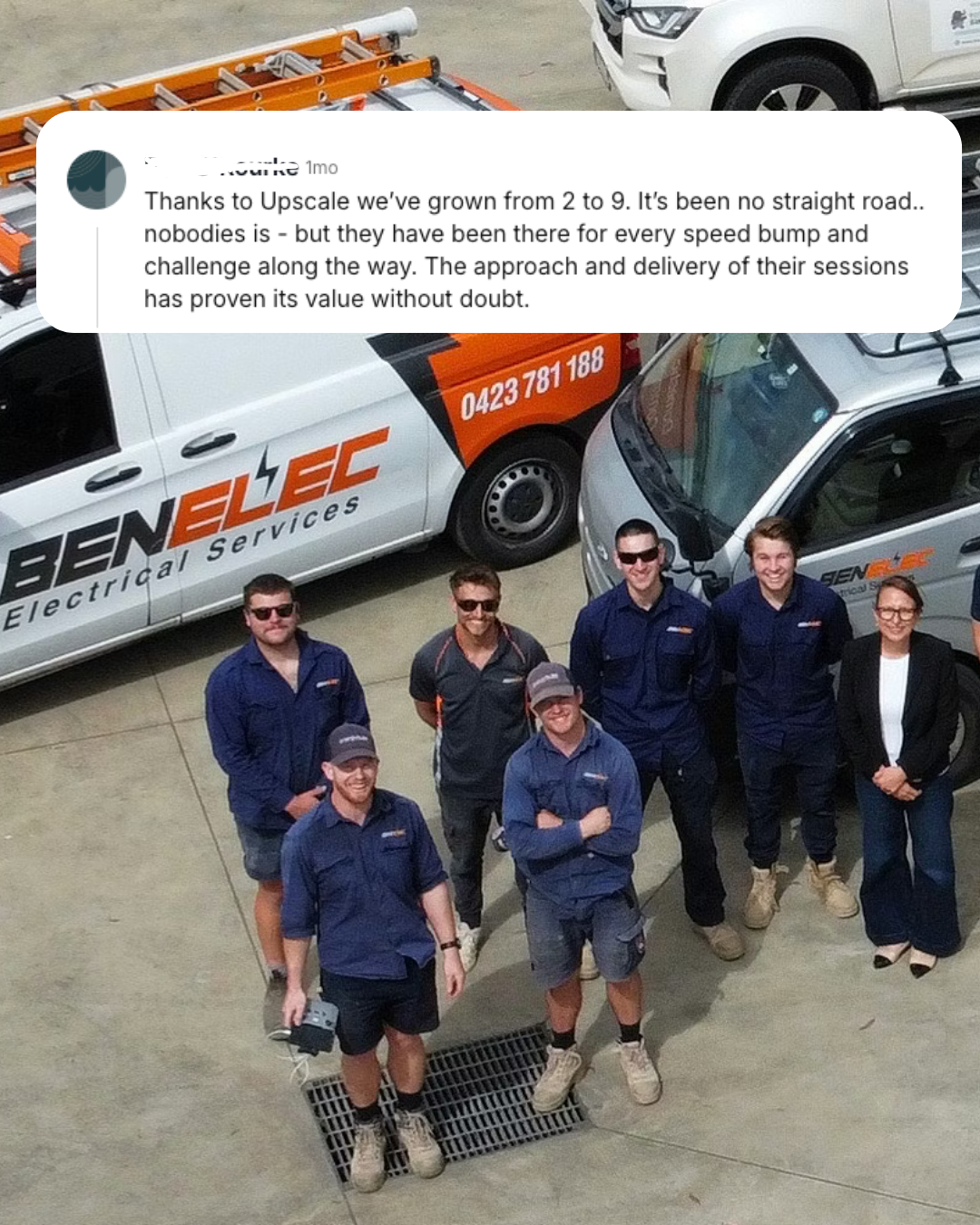 UpScale Tradie Business Coaching Facebook ad