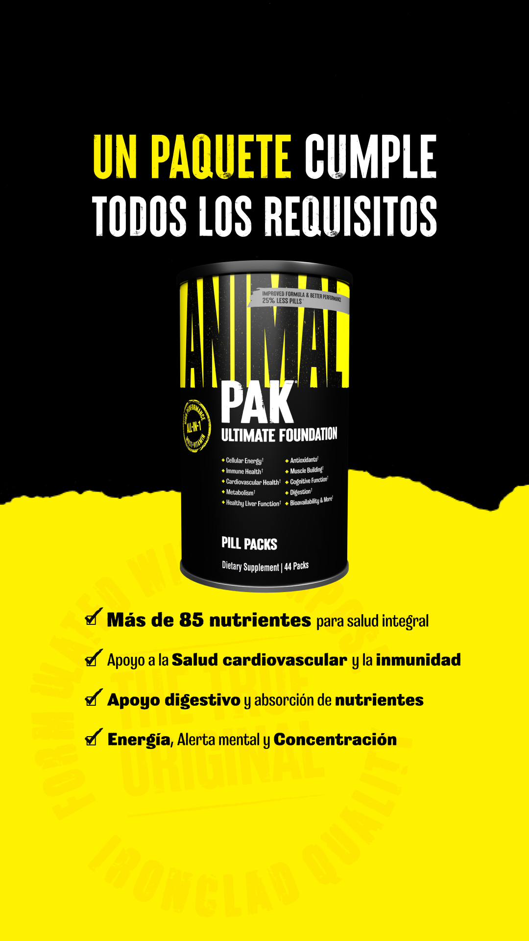The Official Animal Pak page Facebook ad