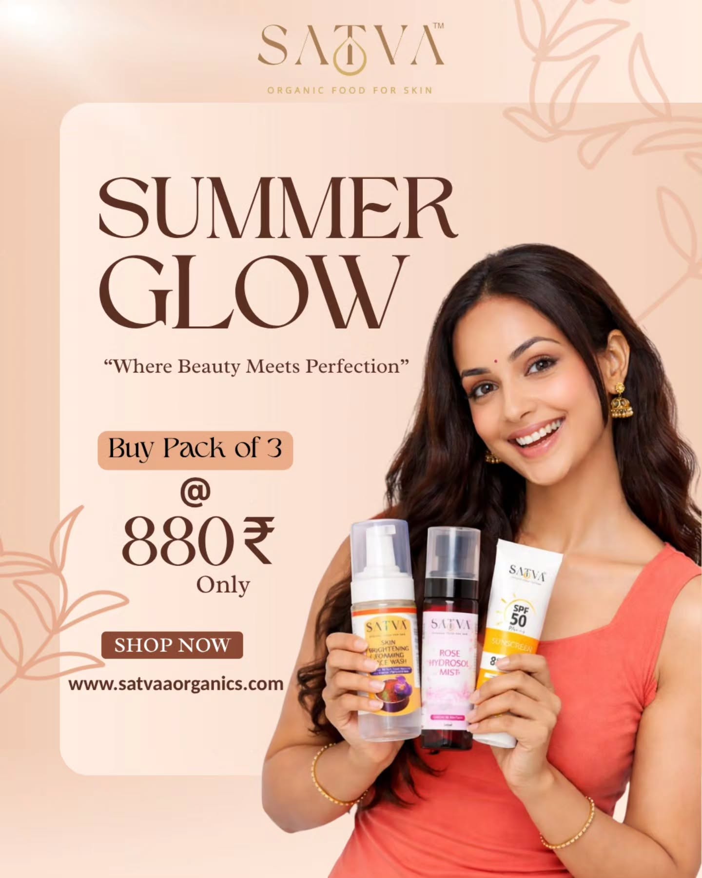 SATVA - Organic Skincare Facebook ad: Best Organic Products In Pune