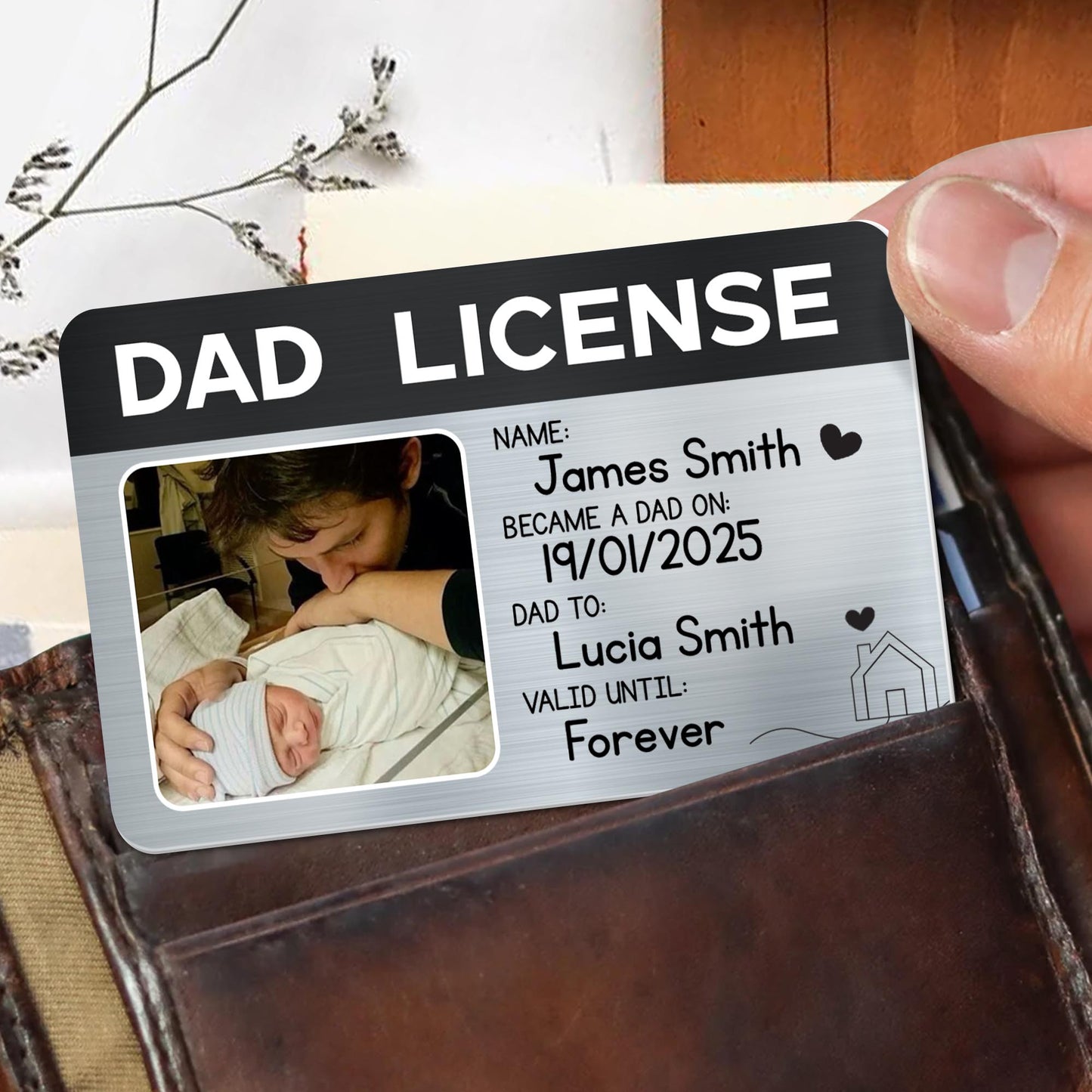 Finsift Facebook ad: Became A Dad On Personalized Wallet Card