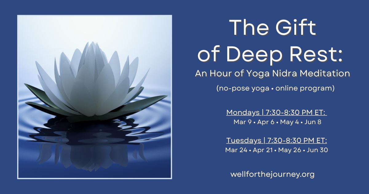 Well for the Journey Facebook ad: Yoga Nidra: A Guided Meditation Practice (Online Program)