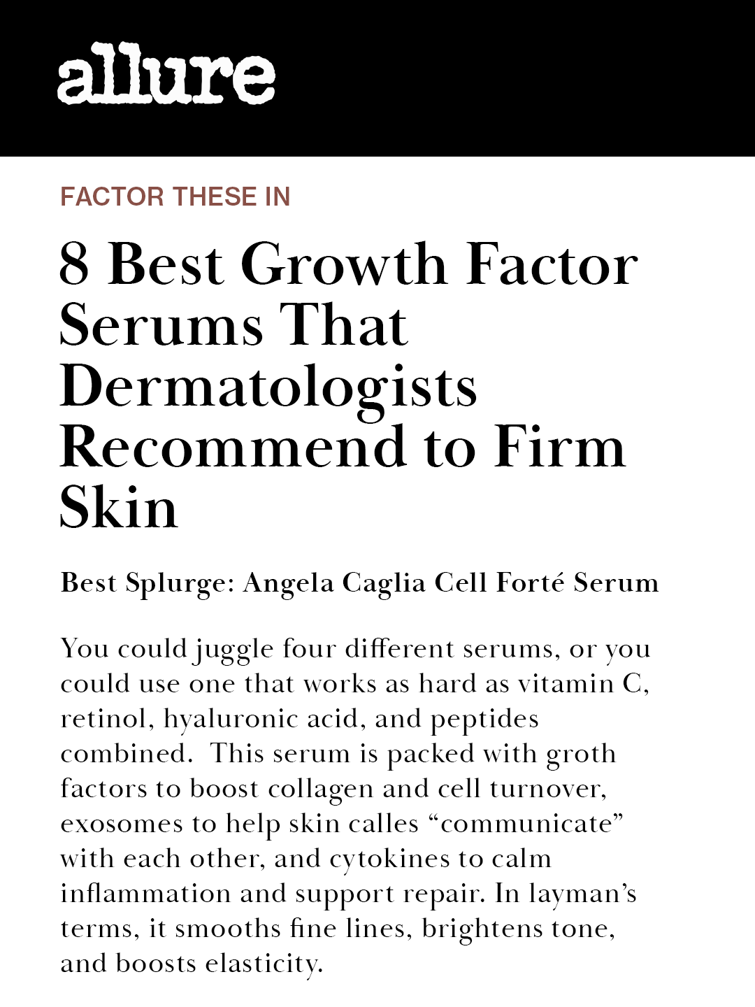Angela Caglia Skincare Facebook ad