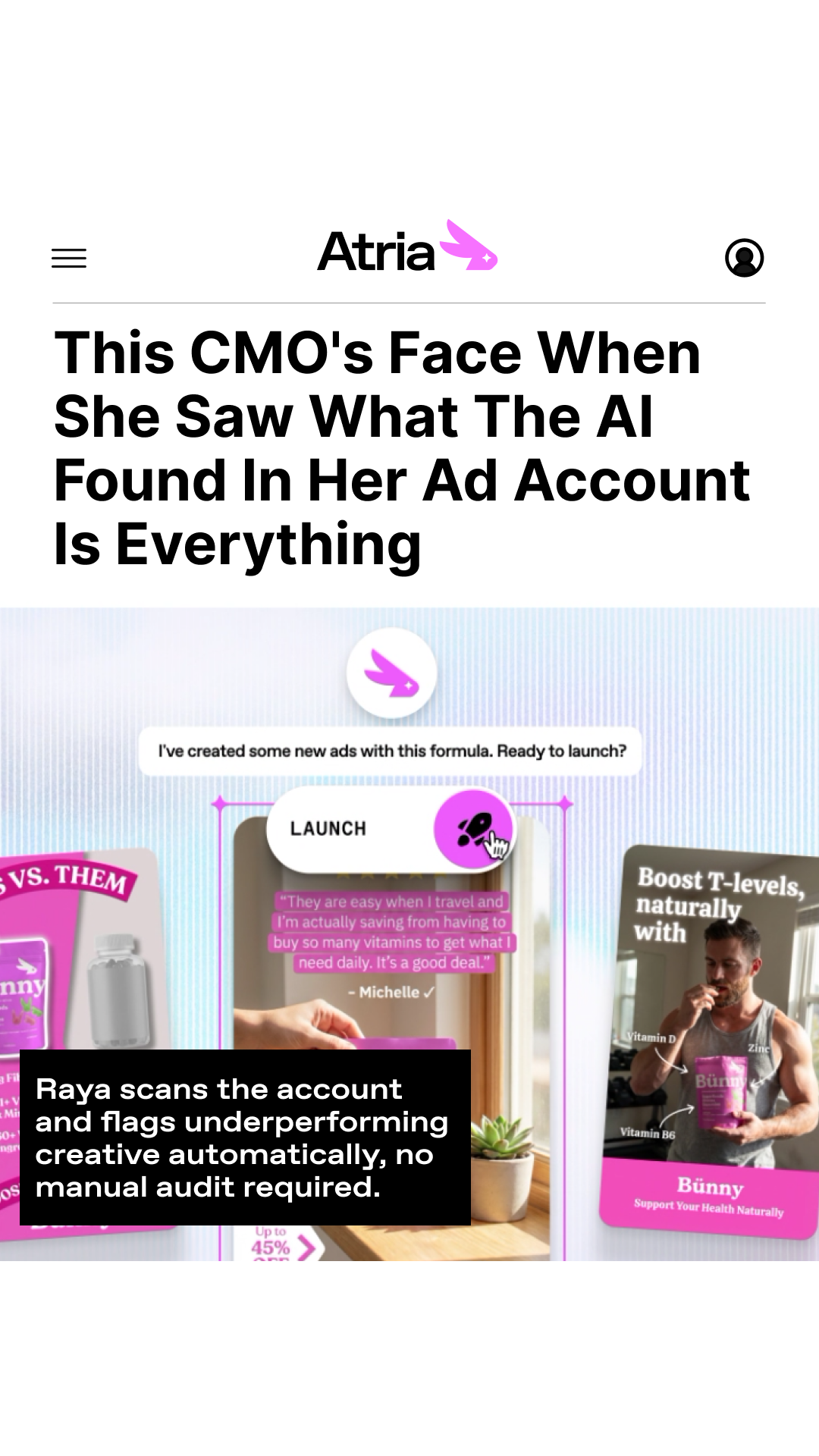 Atria AI Facebook ad