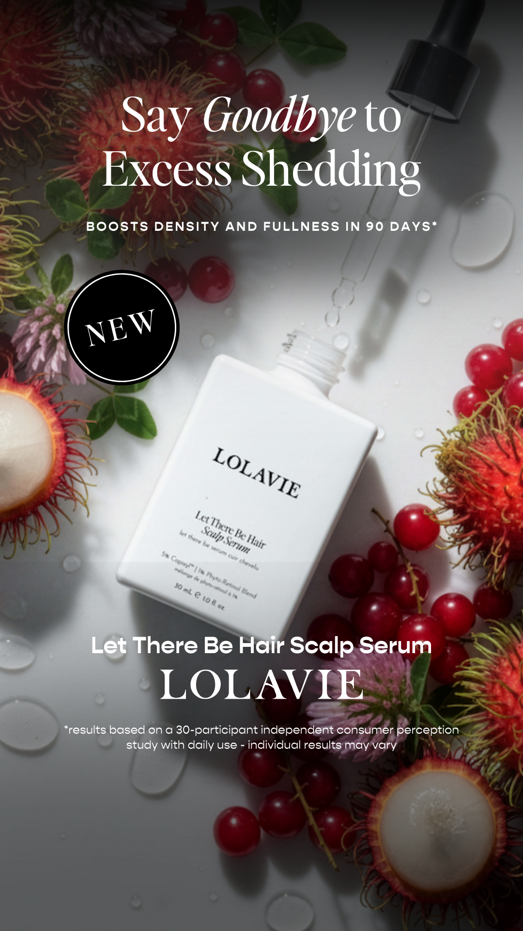 LolaVie Facebook ad: Say Goodbye To Excess Shedding