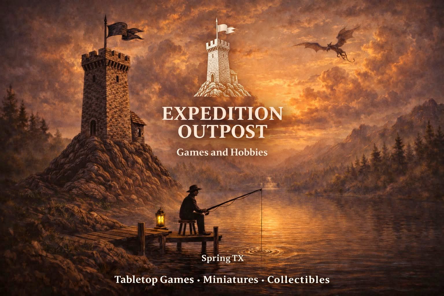 Expedition Outpost Facebook ad: Warhammer, Magic, D&D & more.