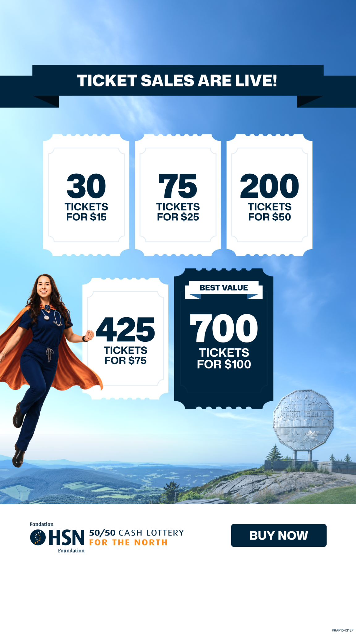 HSN 50/50 Facebook ad