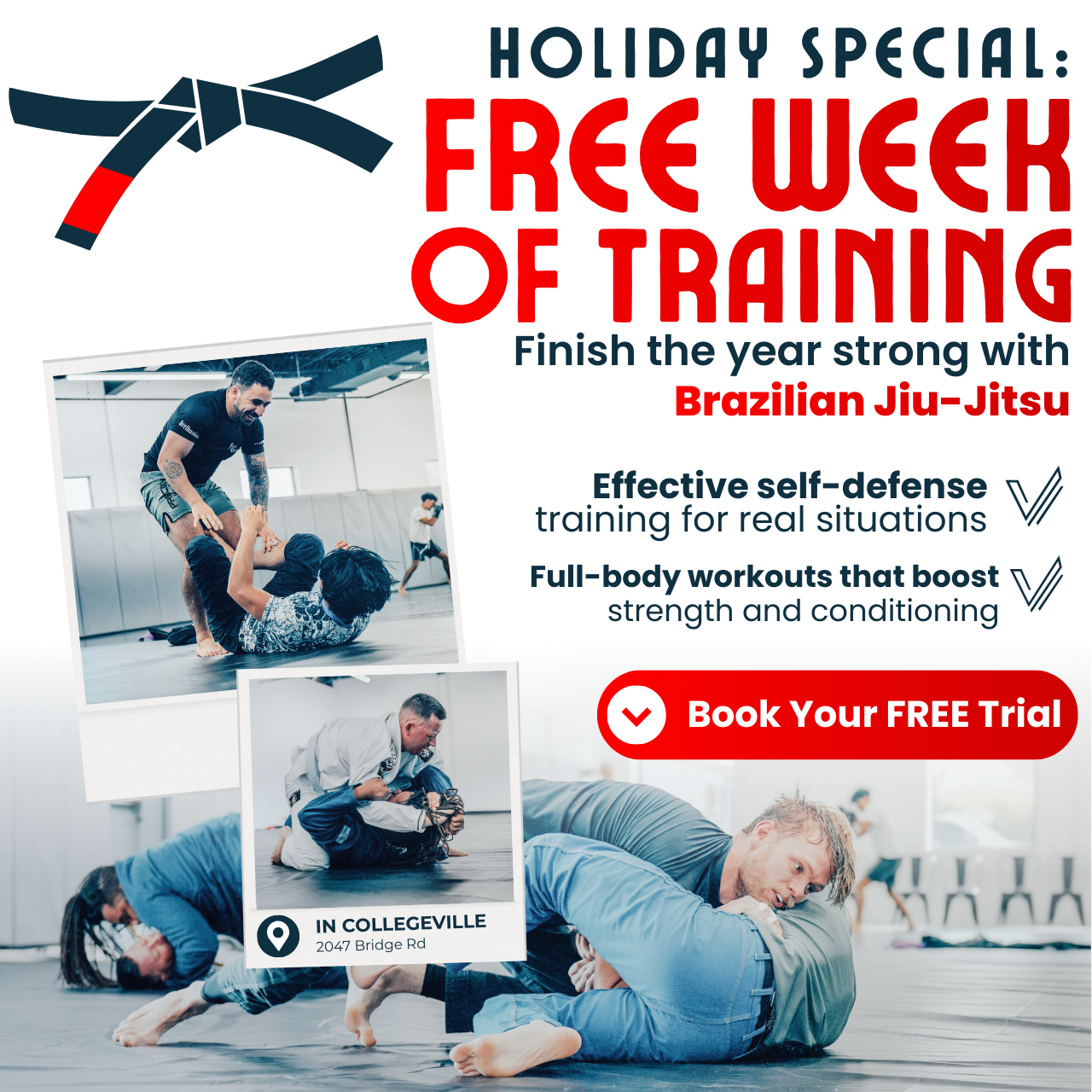 Precision Jiu-Jitsu The Barracks Facebook ad: Book Your FREE Trial Now