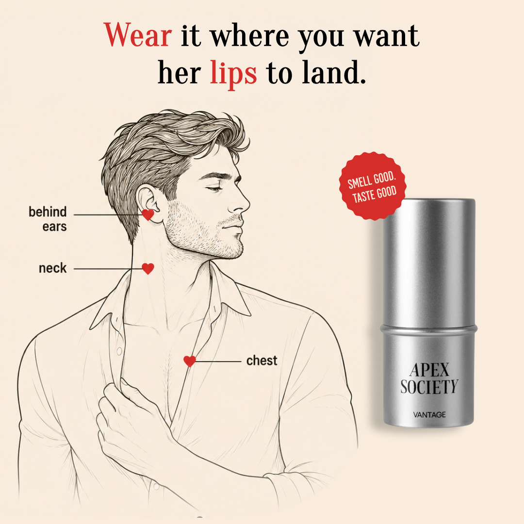 Apex Society - Solid Cologne Stick Facebook ad: The Scent That Makes Her Lean In