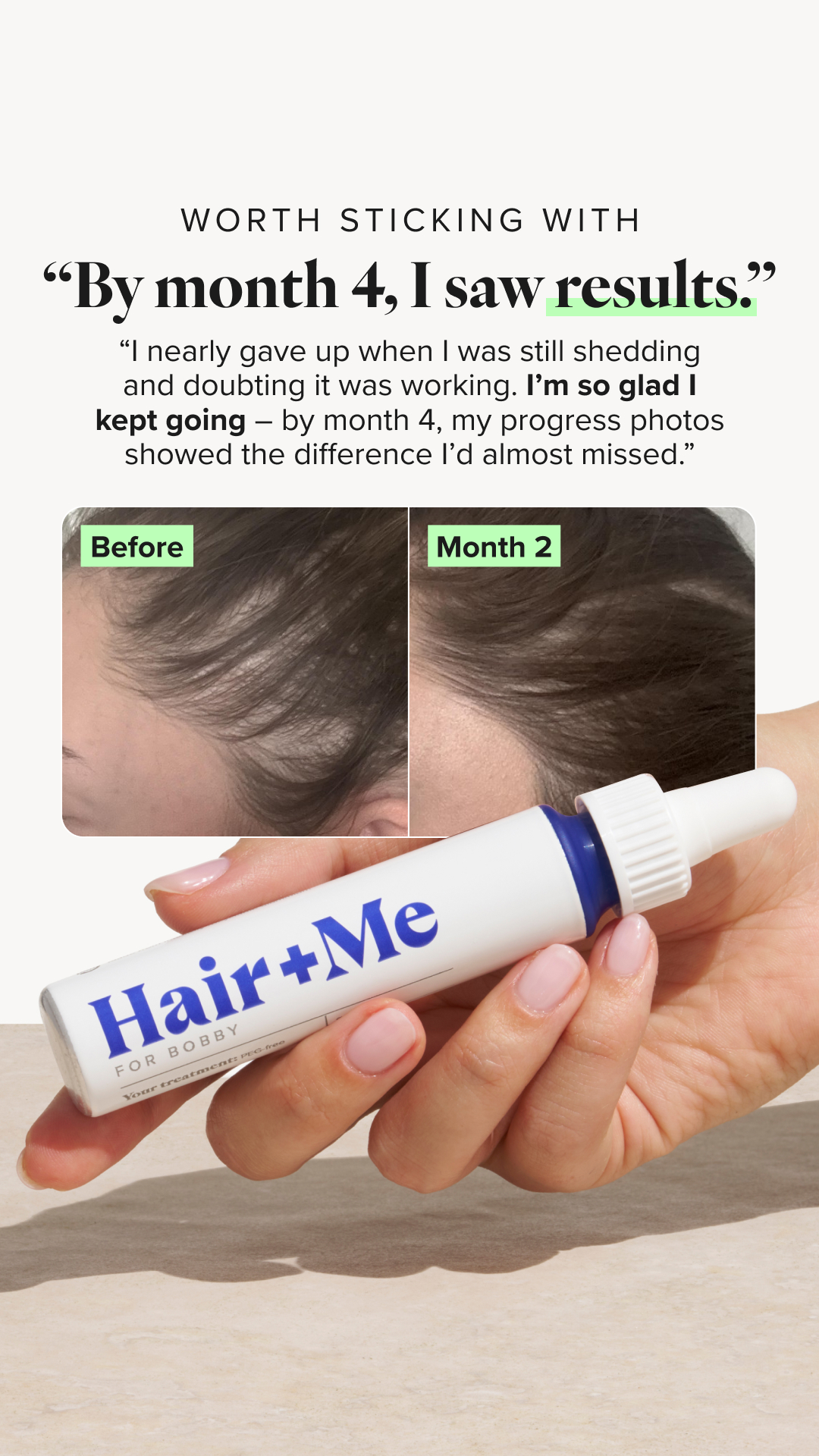Hair + Me Facebook ad