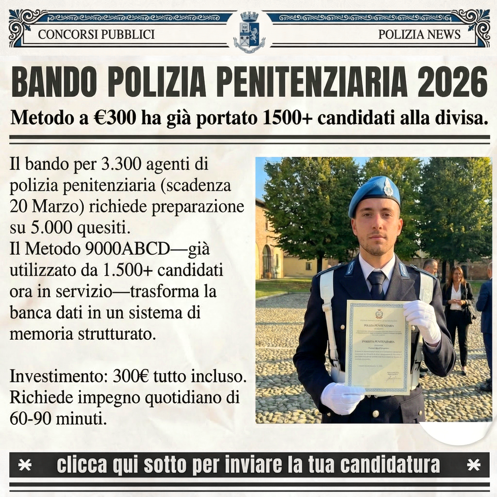 Vincere Concorsi Facebook ad: Il metodo che ha portato 1.500+ candidati alla divisa