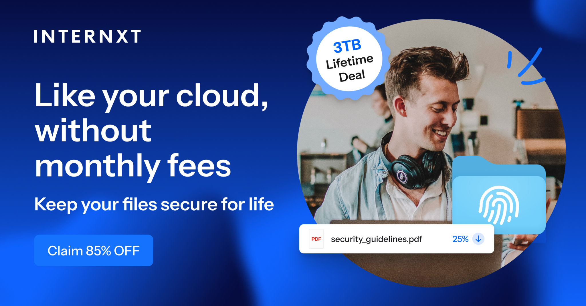Internxt Facebook ad from Jul 27, 2026
