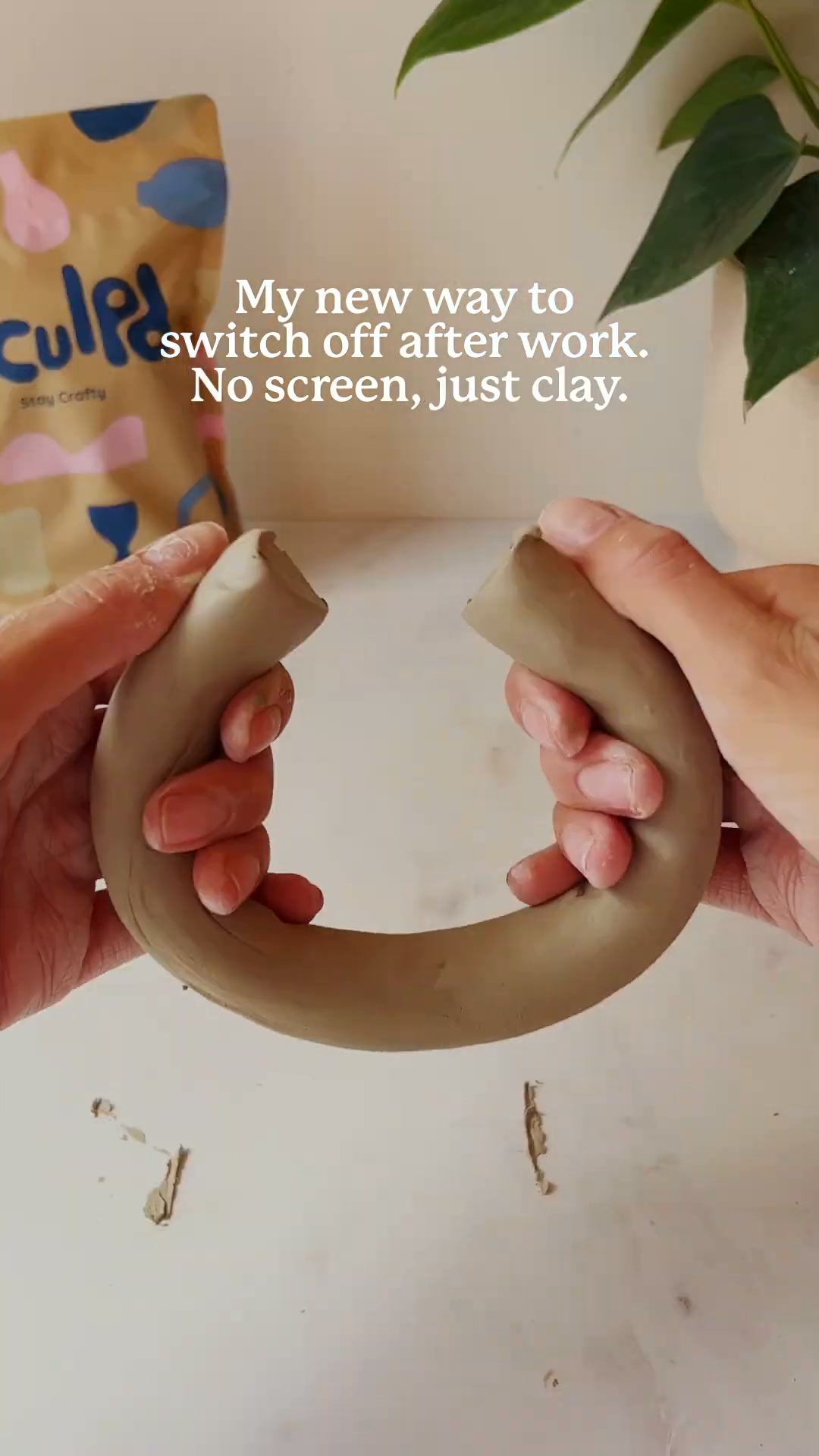 Sculpd Facebook ad: No screen. Just clay.