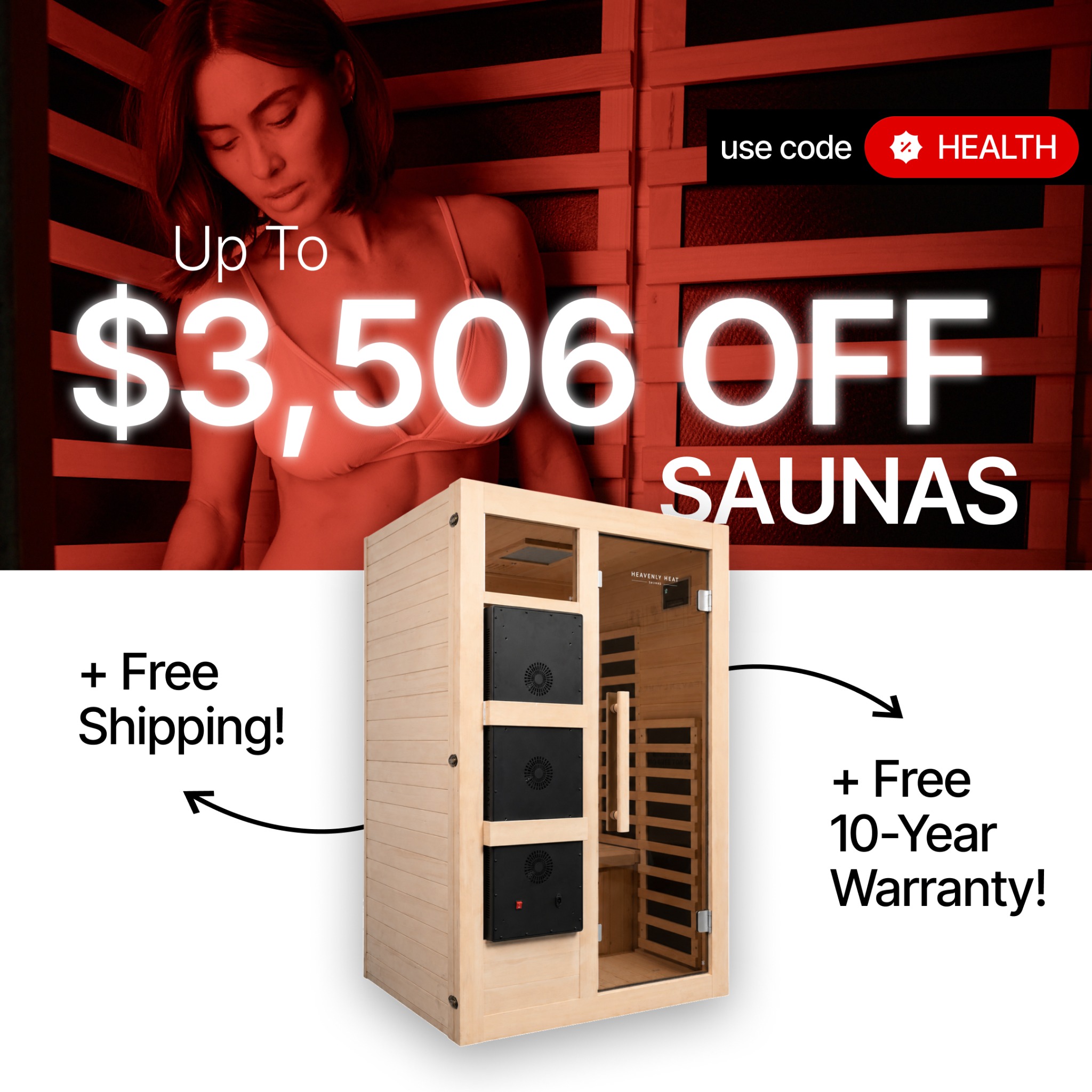Heavenly Heat Saunas Facebook ad